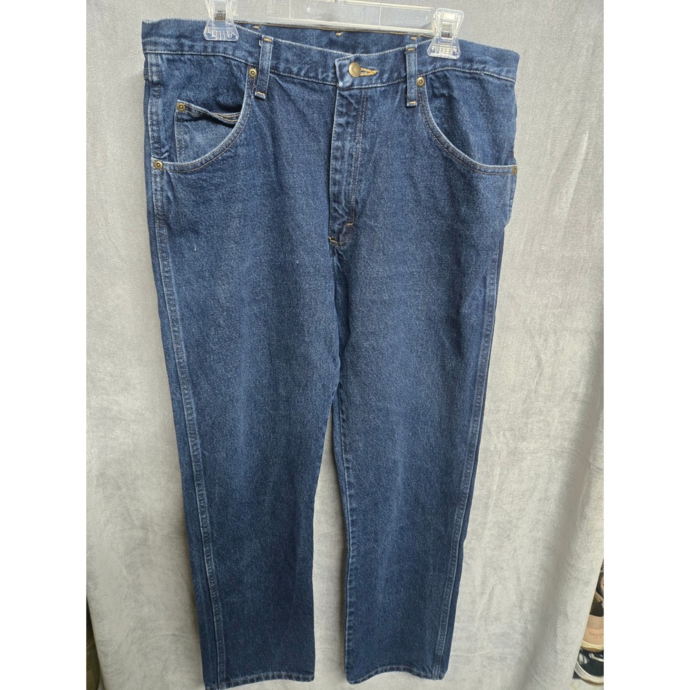 Wrangler Hero Authentic Mens Regular Fit Jeans Dark‎ Wash Blue 36x32 96501MR